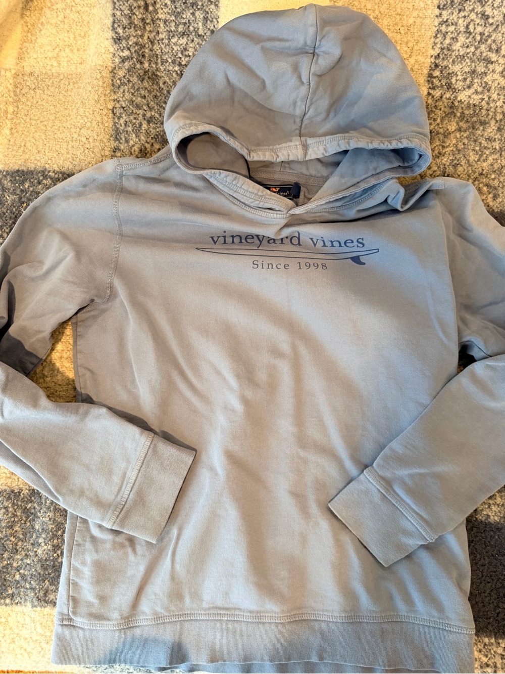 Vineyard Vines Boys Hoodie Sweatshirt Stone Blue Large EUC